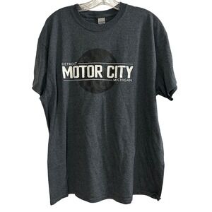 Detroit Motor City Michigan Graphic‎ T Shirt Mens XL Heavy Cotton Tee